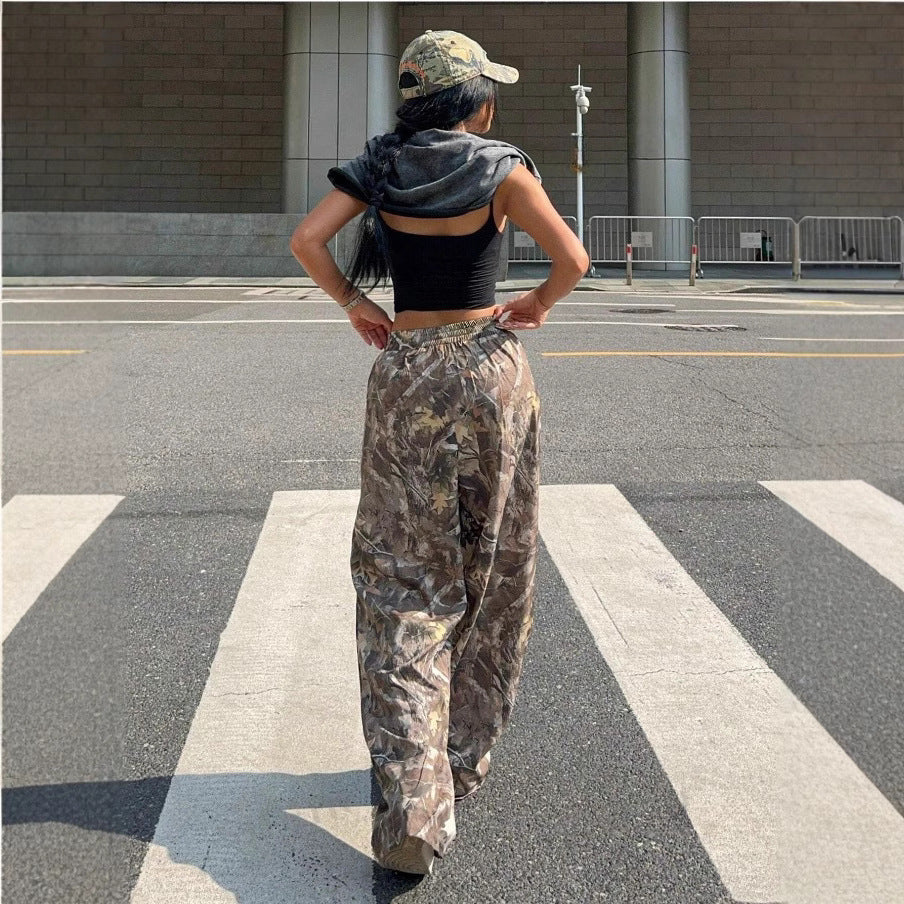 Womens Baggy Camo Cargo Pants